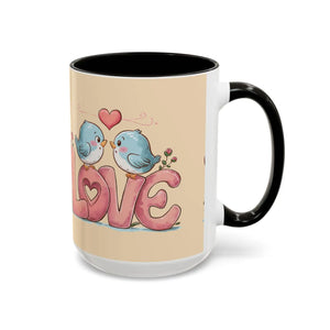 Cozy Love Birds Mugs - Colorful Ceramic Coffee Set - Dipaliz