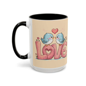 Cozy Love Birds Mugs - Colorful Ceramic Coffee Set - Dipaliz