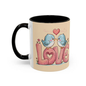 Cozy Love Birds Mugs - Colorful Ceramic Coffee Set - Dipaliz