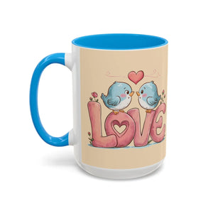 Cozy Love Birds Mugs - Colorful Ceramic Coffee Set - Dipaliz