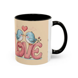 Cozy Love Birds Mugs - Colorful Ceramic Coffee Set - Dipaliz