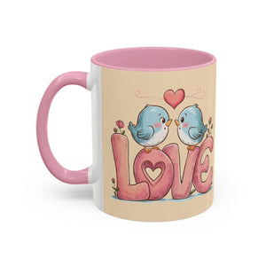 Cozy Love Birds Mugs - Colorful Ceramic Coffee Set - Dipaliz