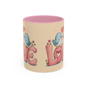 Cozy Love Birds Mugs - Colorful Ceramic Coffee Set - Dipaliz