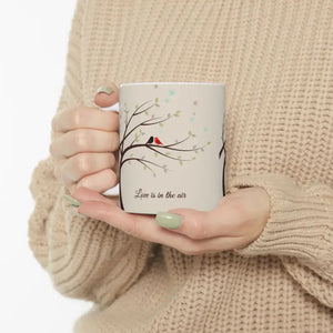 Love Birds on a Tree Ceramic Mug — ?Love is in the Air’ Bird & Coffee Cup (11oz/15oz) - 11oz - Mugs