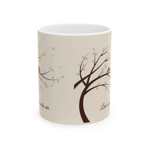 Love Birds on a Tree Ceramic Mug — ?Love is in the Air’ Bird & Coffee Cup (11oz/15oz) - Mugs