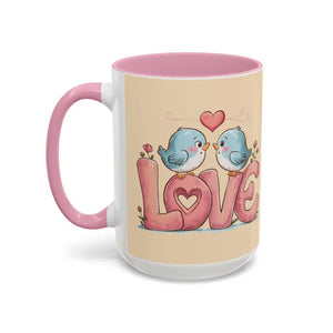 Cozy Love Birds Mugs - Colorful Morning Coffee Cups - Dipaliz