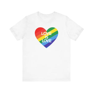 Soft Unisex Jersey Tee Love is Gay Pride - Dipaliz - T-shirts
