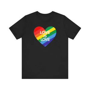 Soft Unisex Jersey Tee Love is Gay Pride - Dipaliz - T-shirts