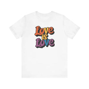 Love is Pride Tee Unisex Jersey Rainbow Statement Shirt Dipaliz - T-shirts