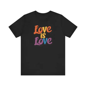 Love is Pride Tee Unisex Jersey Rainbow Statement Shirt Dipaliz - T-shirts