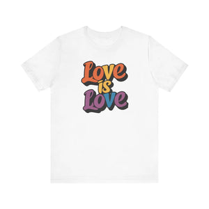 Soft Cotton Love is Tee - Pride Unisex Jersey - Dipaliz - T-shirts