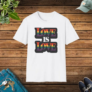 Love is Gay Pride Unisex Tee - Bold Statement - Dipaliz - White / s - T-shirts