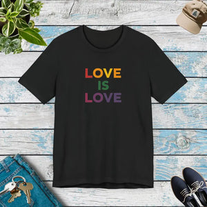 Love is Tee - Sustainable Unisex Jersey Pride Shirt - Dipaliz - Black / s - T-shirts