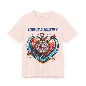 Unisex Short Sleeve Tee - Heart Compass Cotton - Dipaliz - T-shirts