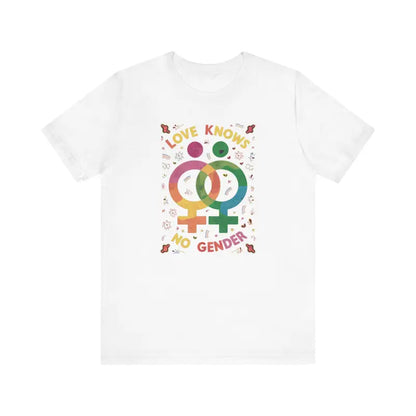 Unisex Pride Day Tee - Love Knows no Gender - T-shirt