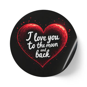 Glossy Moon Round Sticker Label Rolls - Galaxy Bopp - Dipaliz - Labels & Tags