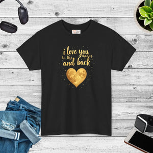 Unisex Heavy Cotton Tee to the Moon and Back - Dipaliz - T-shirts