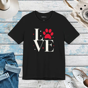 Soft Love Paws Unisex Jersey - Cotton Dog Tee - Dipaliz - T-shirts