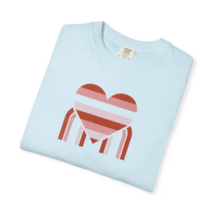 T-shirt - Love Pie Graphic Tee Retro Heart Heavyweight Garment Dyed - Dipaliz
