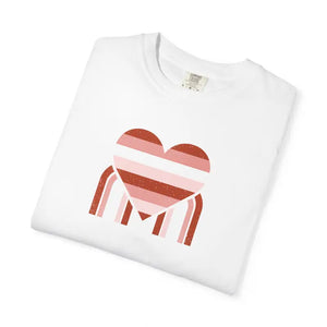 T-shirt - Love Pie Graphic Tee Retro Heart Heavyweight Garment Dyed - Dipaliz
