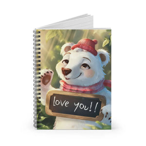 Cute Polar Bear Spiral Notebook - Ruled Paper - Dipaliz - Journals