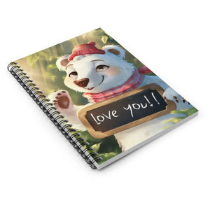 Cute Polar Bear Spiral Notebook - Ruled Paper - Dipaliz - Journals