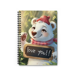 Cute Polar Bear Spiral Notebook - Ruled Paper - Dipaliz - Journals