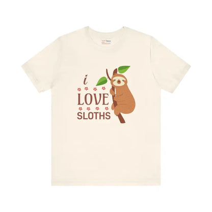 Dive Into Style: i Love Sloths T-shirt Bliss - Natural / s T-shirt