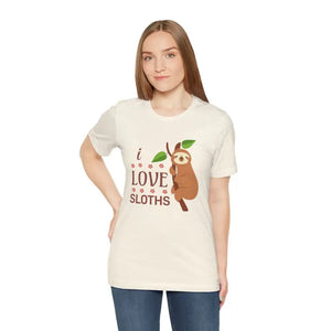 I Love Sloths T-shirt - Cozy Women’s Fashion Tee - Dipaliz - T-shirts