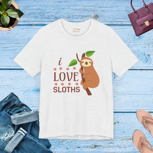 I Love Sloths T-shirt - Cozy Women’s Fashion Tee - Dipaliz - T-shirts