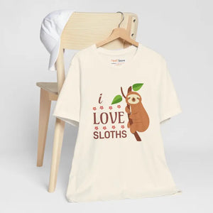 I Love Sloths T-shirt - Cozy Women’s Fashion Tee - Dipaliz - T-shirts