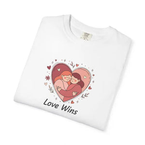 Love Wins Couple Graphic Tee - Unity Message Design - Dipaliz - T-shirt