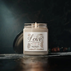 Love Xoxo Scented Soy Candle - Cozy Aromatherapy - Dipaliz - Unscented / 9oz - Candles