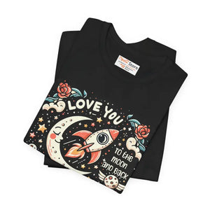 Short Sleeve Love Mom Tee Unisex Jersey Rocket Graphic - Dipaliz - T-shirts