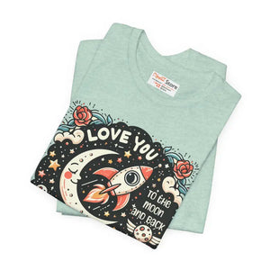 Short Sleeve Love Mom Tee Unisex Jersey Rocket Graphic - Dipaliz - T-shirts