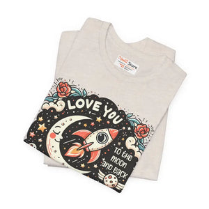 Short Sleeve Love Mom Tee Unisex Jersey Rocket Graphic - Dipaliz - T-shirts