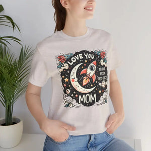Short Sleeve Love Mom Tee Unisex Jersey Rocket Graphic - Dipaliz - T-shirts