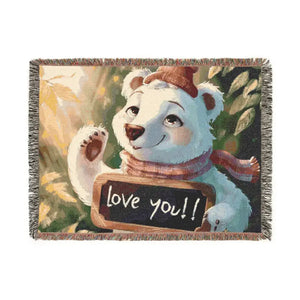 Snuggly Polar Bear Woven Blanket - Cozy Home Comfort - Dipaliz - Artwork / 80’’ × 60’’ - Blankets