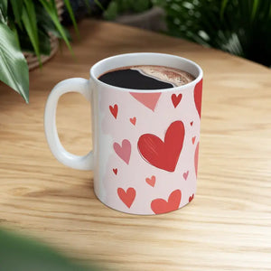 Caffeinated Heart Mug - Vibrant Patterns - Dipaliz - Mugs