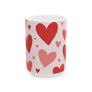 Caffeinated Heart Mug - Vibrant Patterns - Dipaliz - 15oz - Mugs