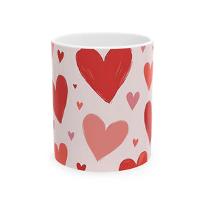 Vibrant Heart Patterns Mug - Valentine’s Day - Dipaliz - Mugs