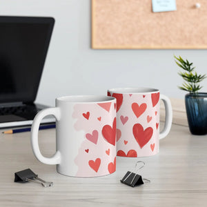 Vibrant Heart Patterns Mug - Valentine’s Day - Dipaliz - Mugs