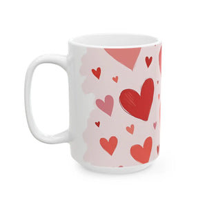Vibrant Heart Patterns Mug - Valentine’s Day - Dipaliz - Mugs