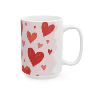 Vibrant Heart Patterns Mug - Valentine’s Day - Dipaliz - Mugs