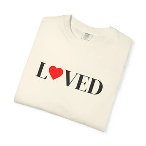 T-shirt - Loved Heart Graphic Tee - Minimal Valentines Soft Cotton - Dipaliz