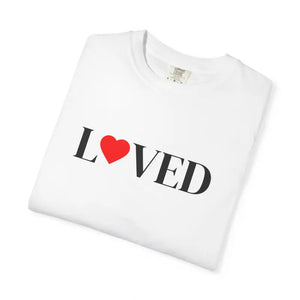 T-shirt - Loved Heart Graphic Tee - Minimal Valentines Soft Cotton - Dipaliz