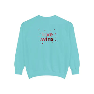 Sweatshirt - Love Wins - Cozy White Crewneck Pink Heart - Dipaliz