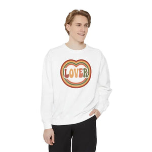 Sweatshirt - Lover Heart - Retro 70s Graphic Design - Dipaliz