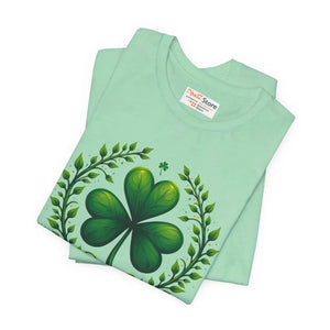 Irish Clover Short Sleeve Tee - Shamrock Print - Dipaliz - T-shirt
