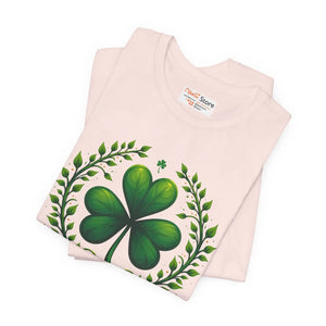 Irish Clover Short Sleeve Tee - Shamrock Print - Dipaliz - T-shirt